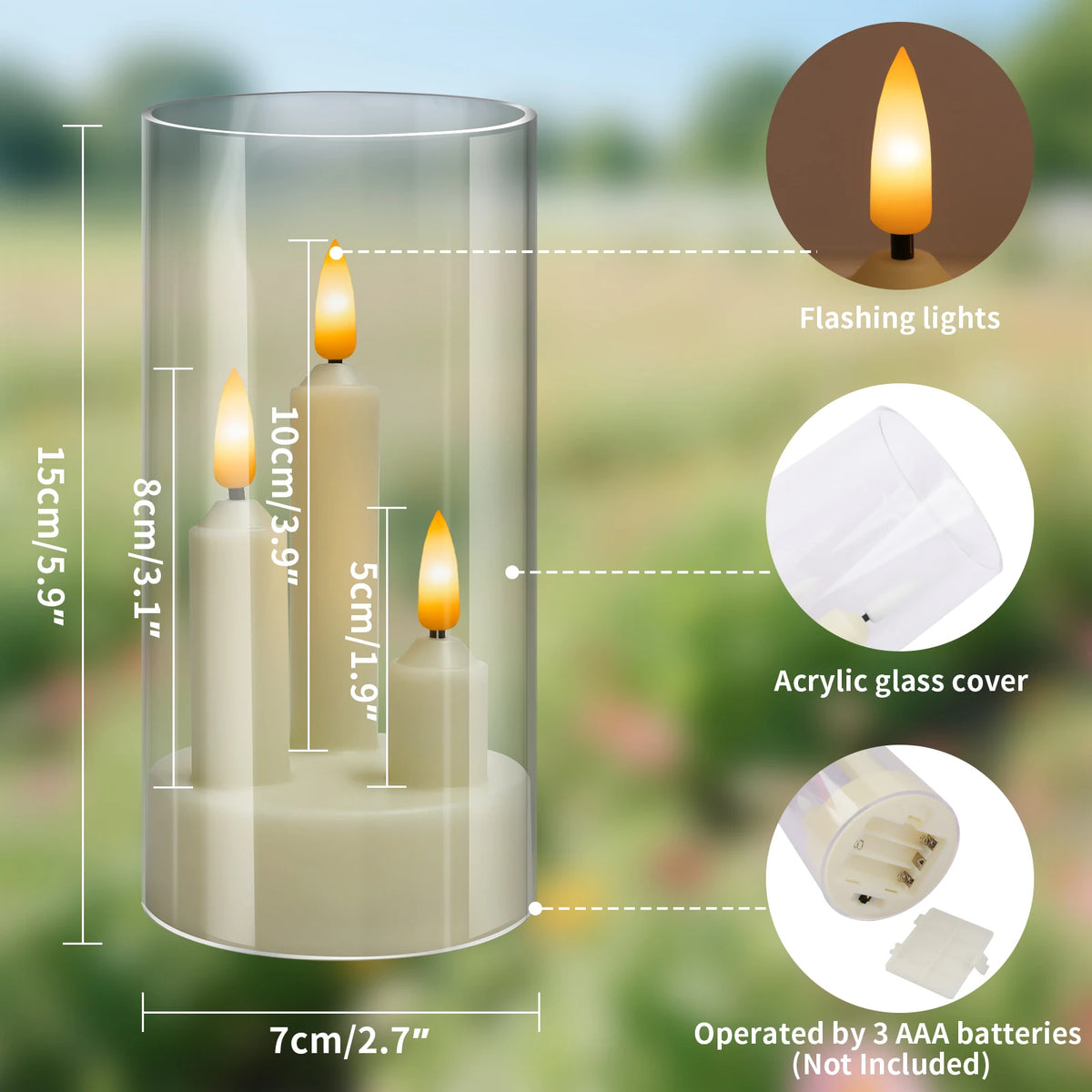 Flameless LED Taper Candle
