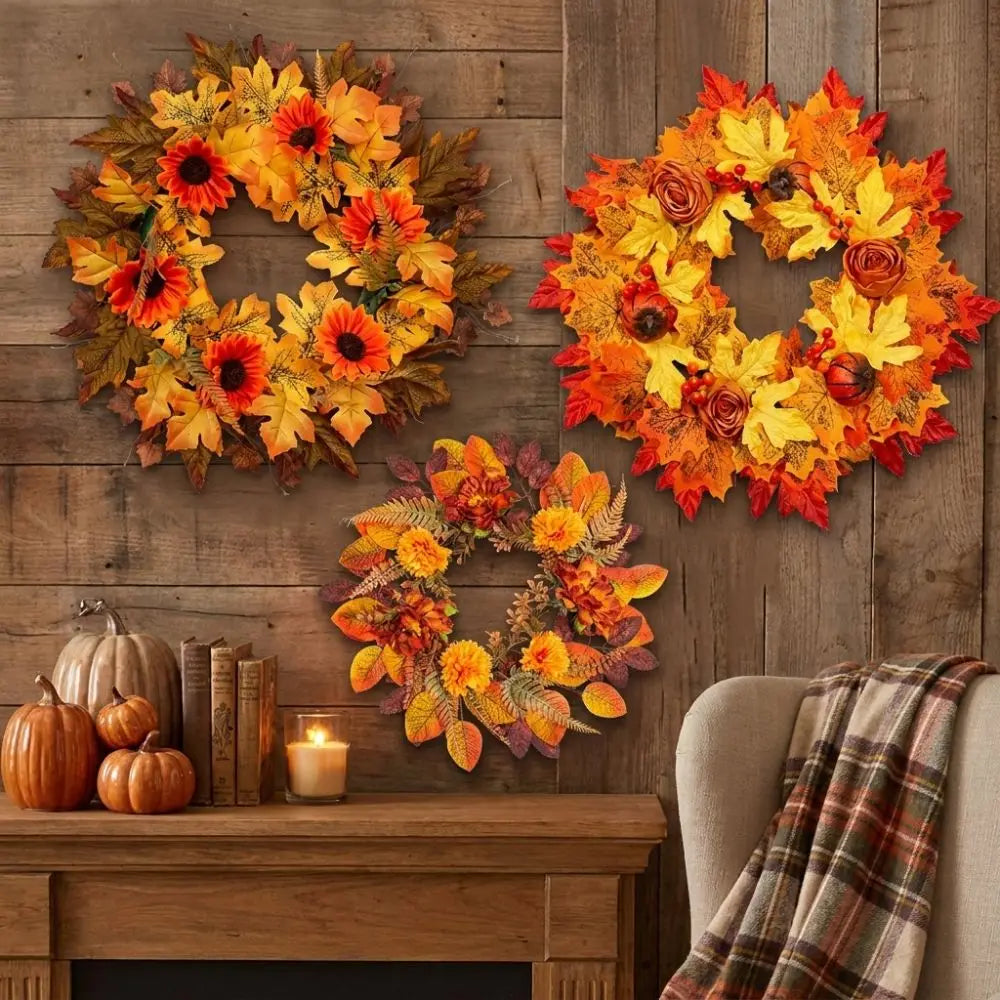 Rustic Sunflower Pumpkin Wreath