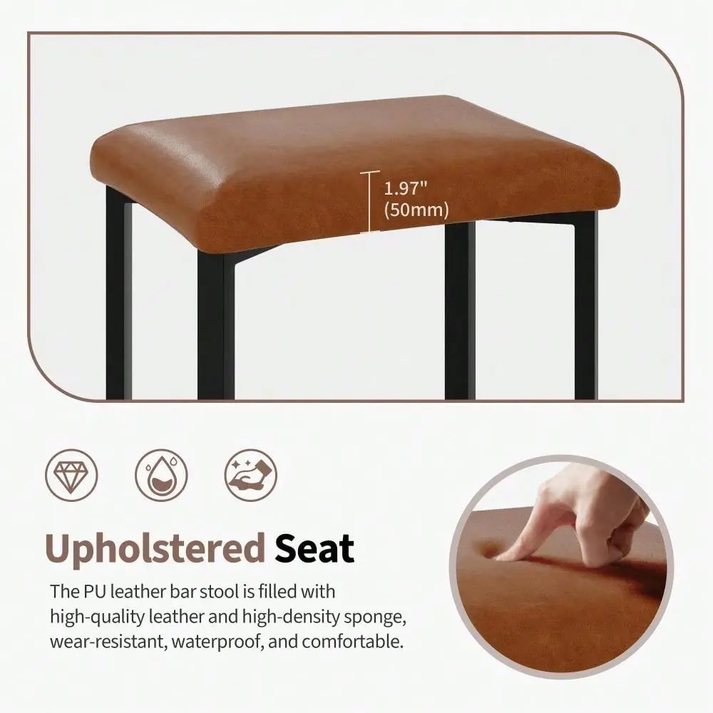 PU Leather Breakfast Bar Stools