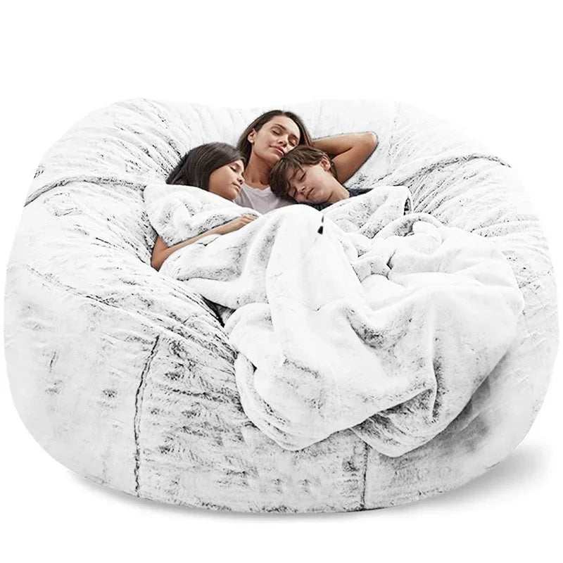 Giant Faux Fur Bean Bag Cover