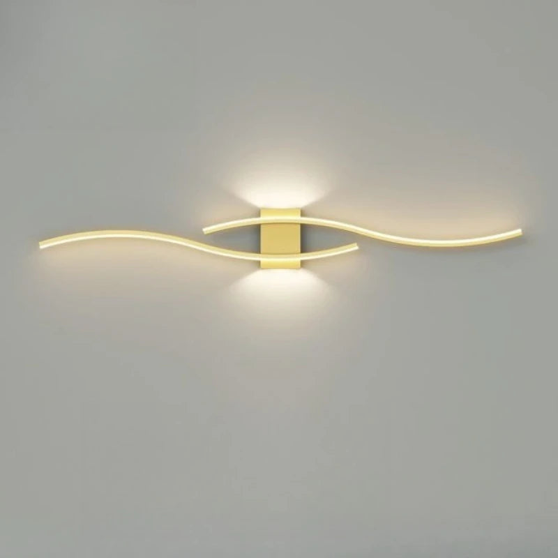 Black Gold Strip Wall Lamp