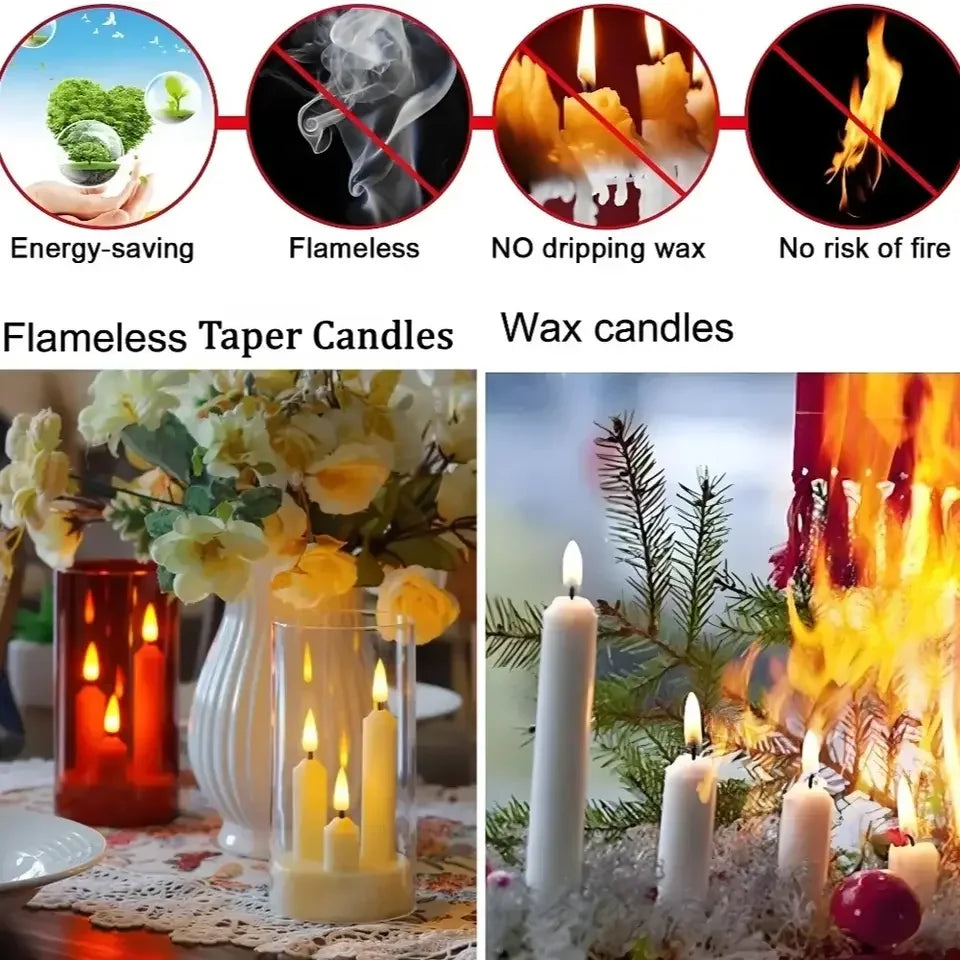 Flameless LED Taper Candle