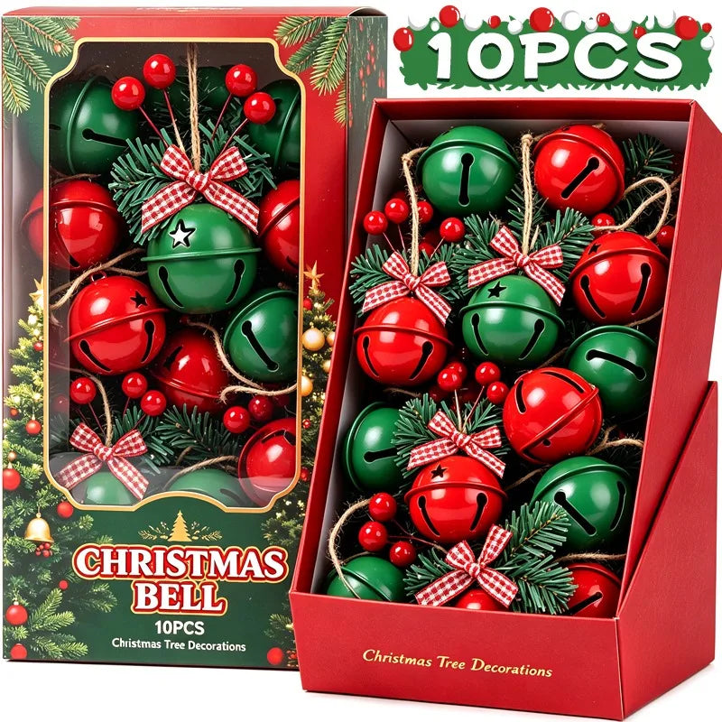 Holly Berry Jingle Bell Ornaments