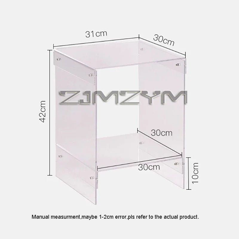 Acrylic Double-Deck Side Table