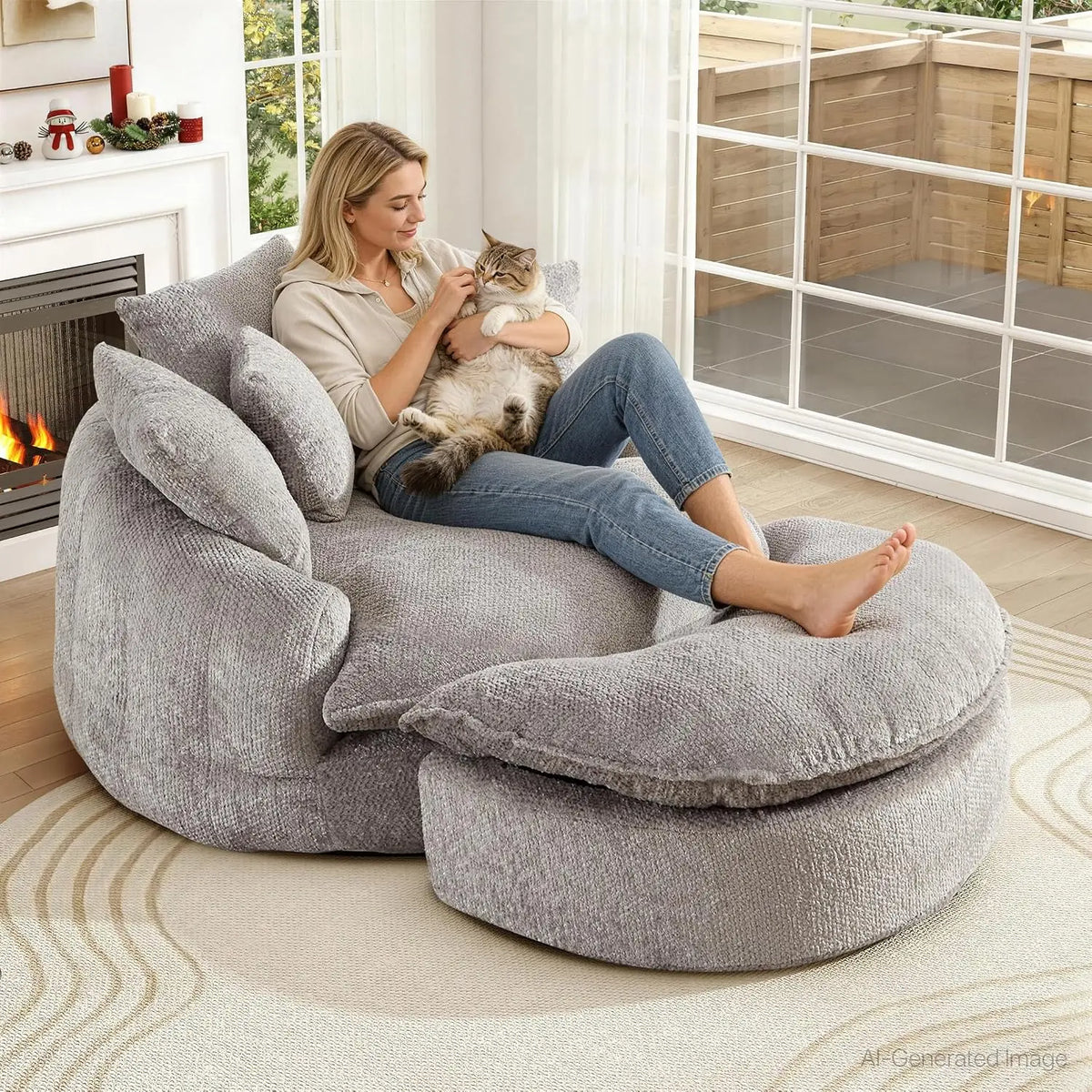 Deep Seat Cloud Chaise Sofa