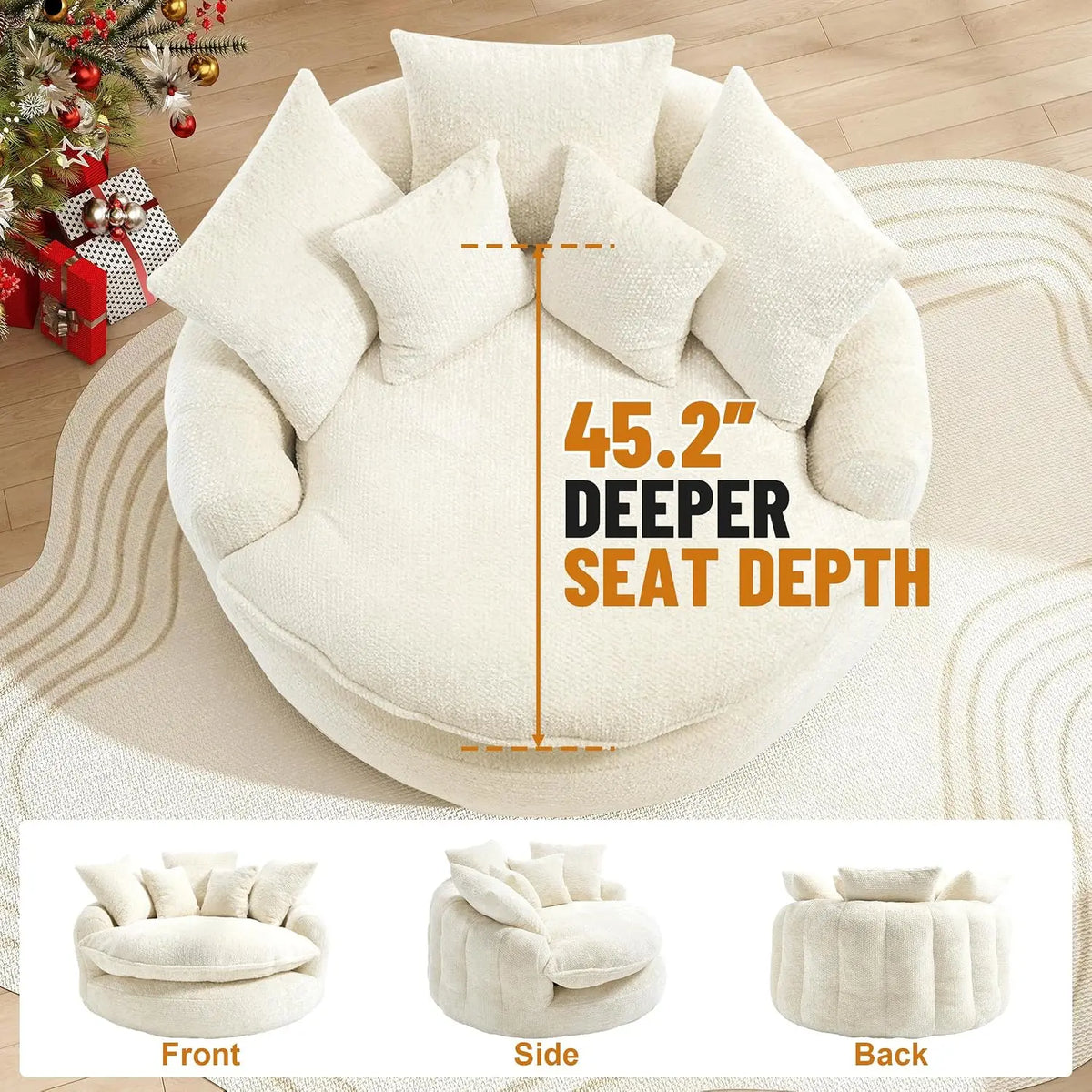 Deep Seat Cloud Chaise Sofa