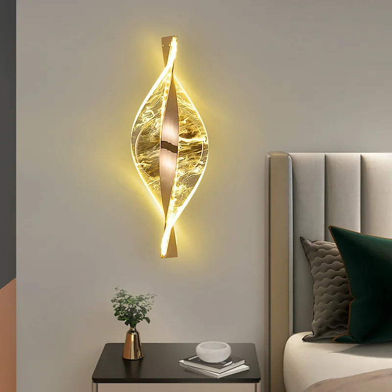 Modern Gold Lustre Wall Lamp
