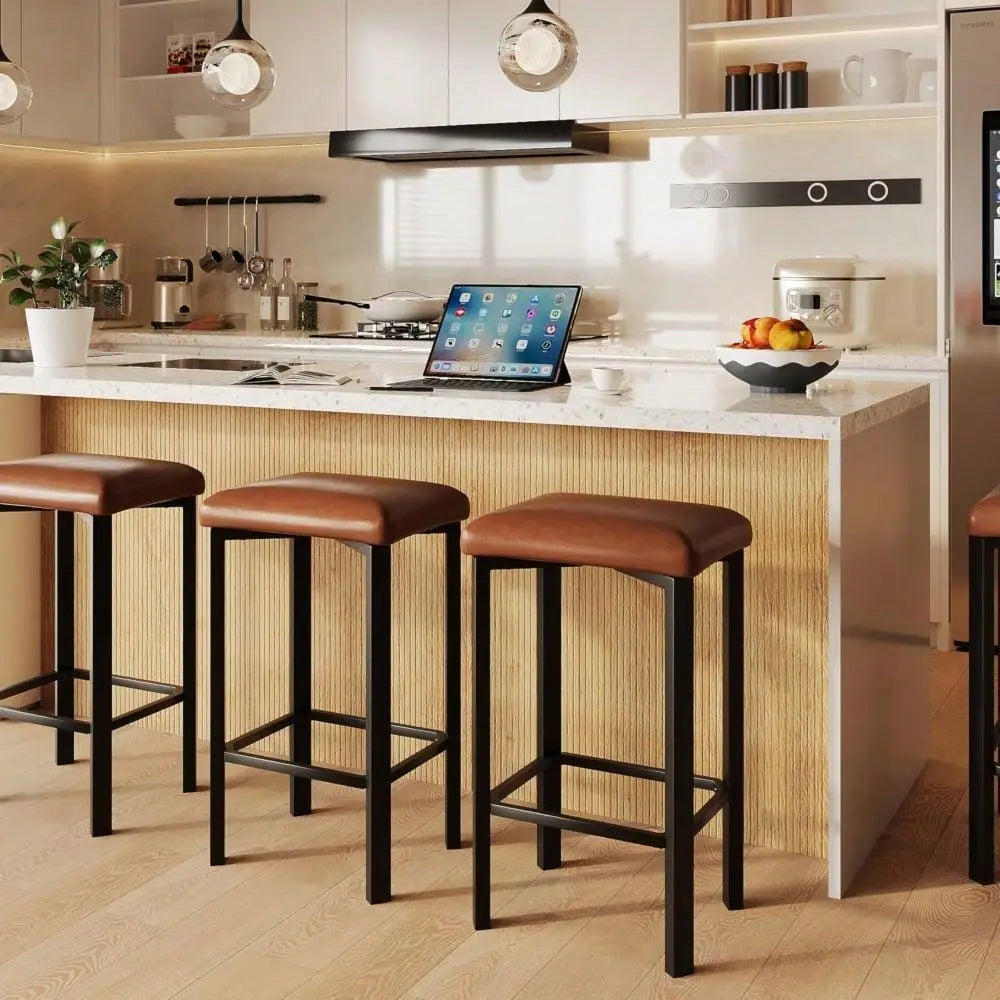 PU Leather Breakfast Bar Stools