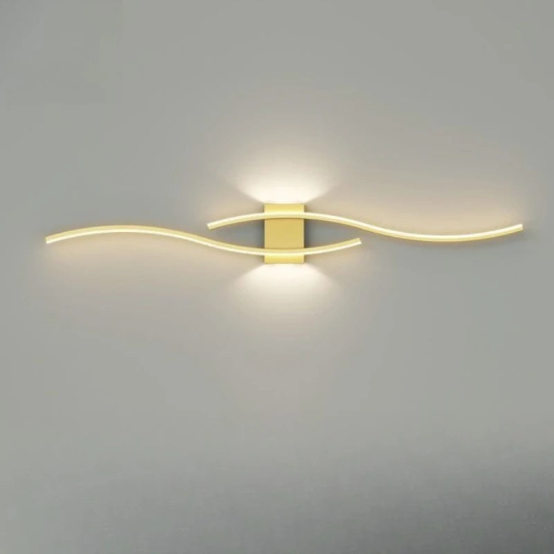 Black Gold Strip Wall Lamp