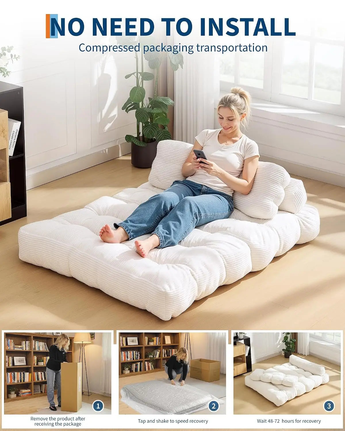 Convertible Folding Floor Sofa