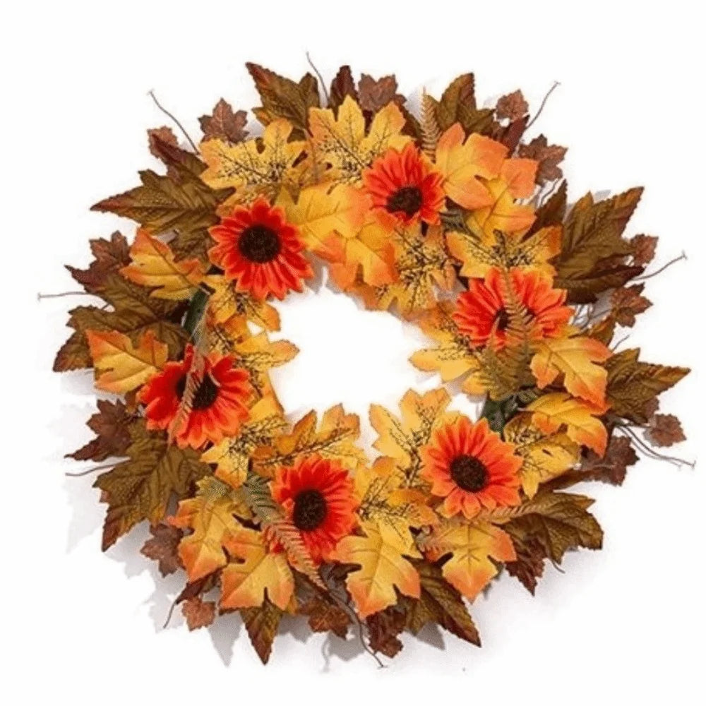 Rustic Sunflower Pumpkin Wreath