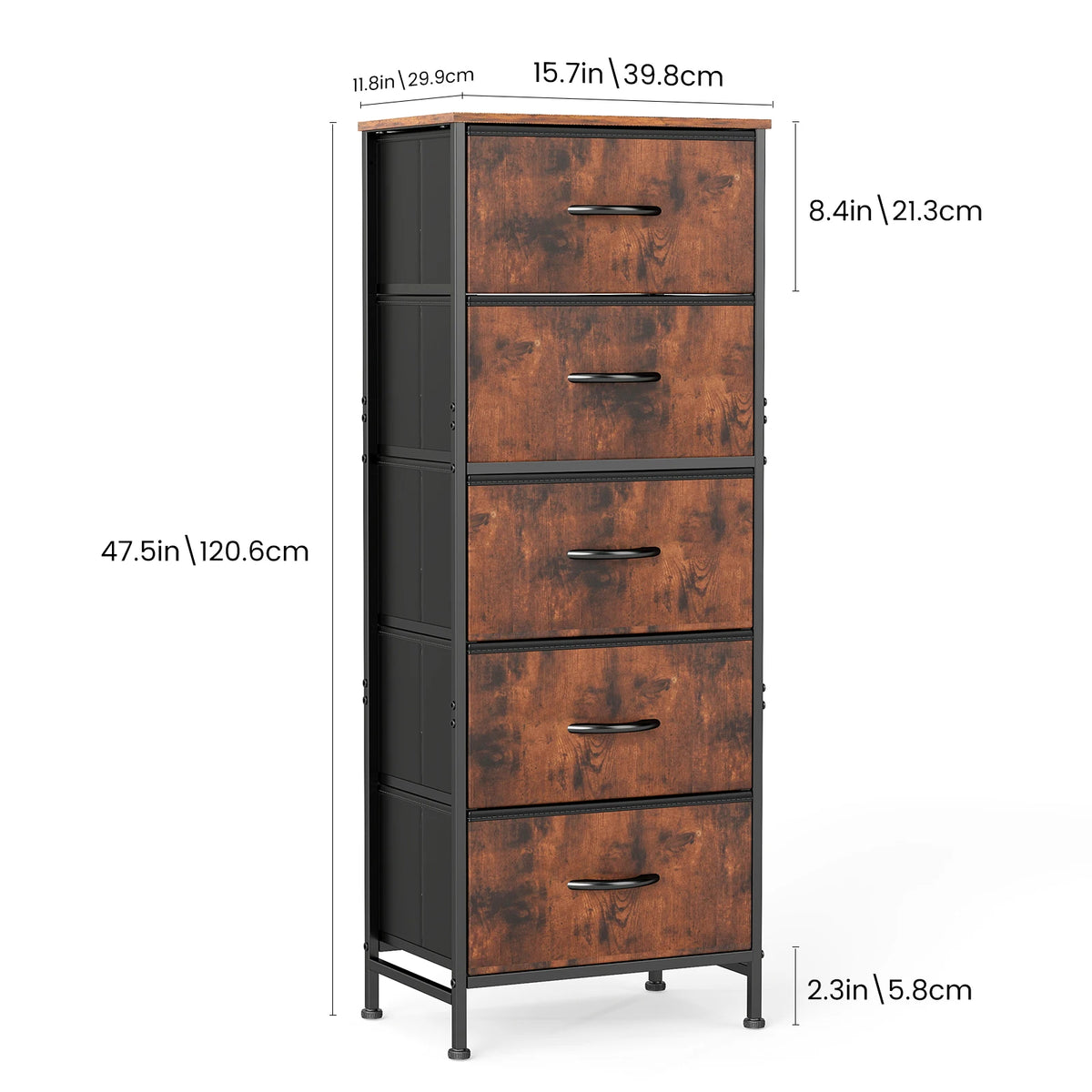 48 Inch Fabric Drawer Dresser