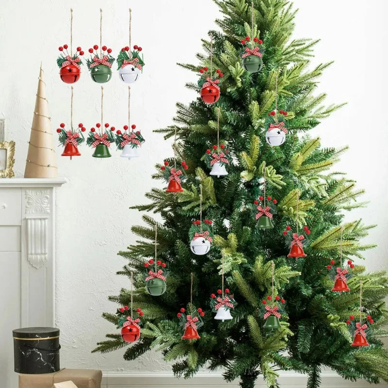 Holly Berry Jingle Bell Ornaments