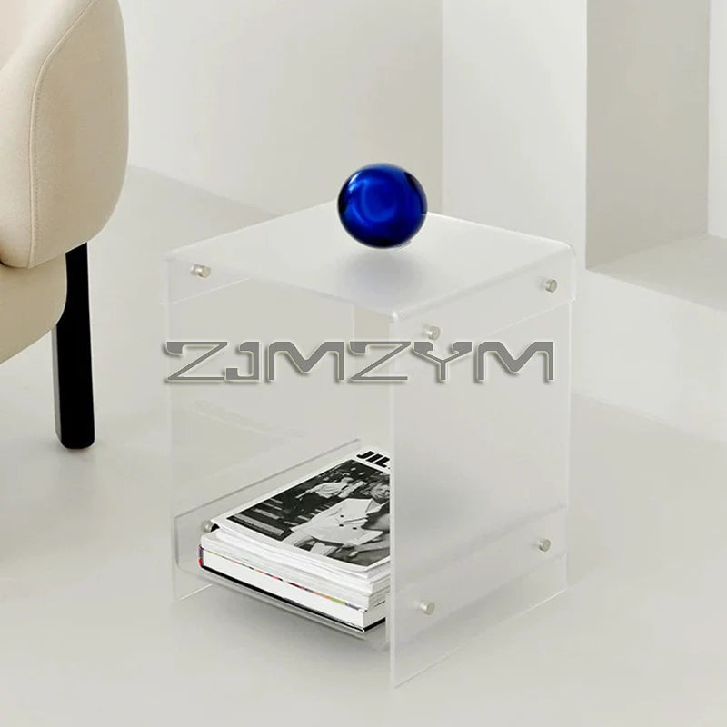 Acrylic Double-Deck Side Table