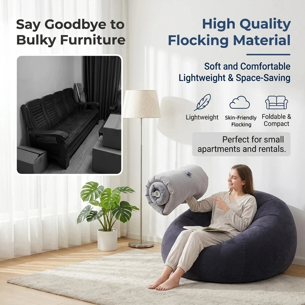 Inflatable Flocked Lazy Sofa