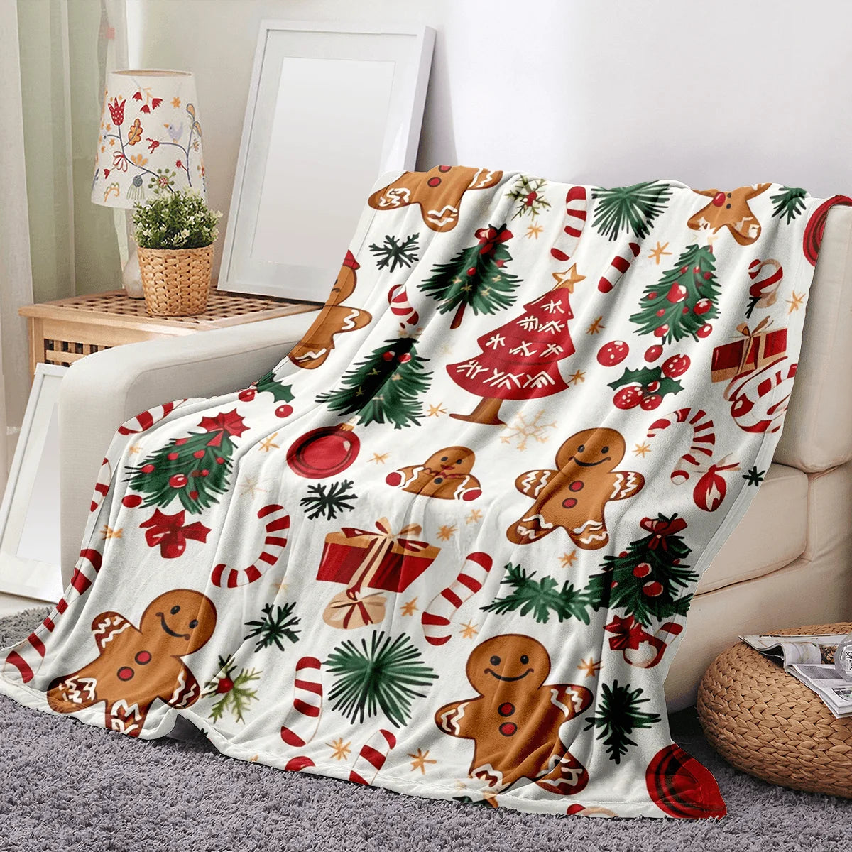 Gingerbread Wonderland Throw Blanket