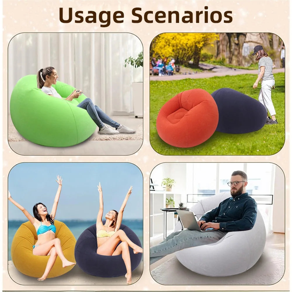 Inflatable Flocked Lazy Sofa