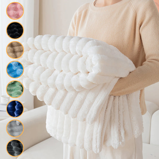Striped Flannel Cover Blanket