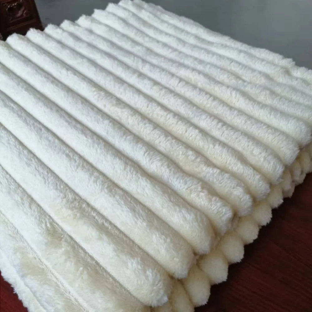 Plush Spandex Striped Blanket
