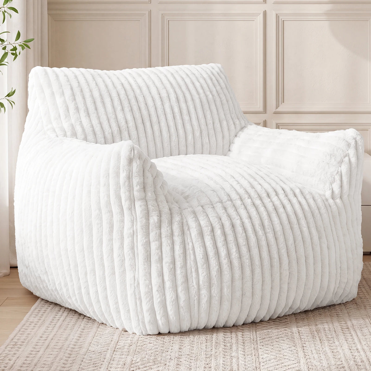 Ergonomic Corduroy Bean Bag Sofa