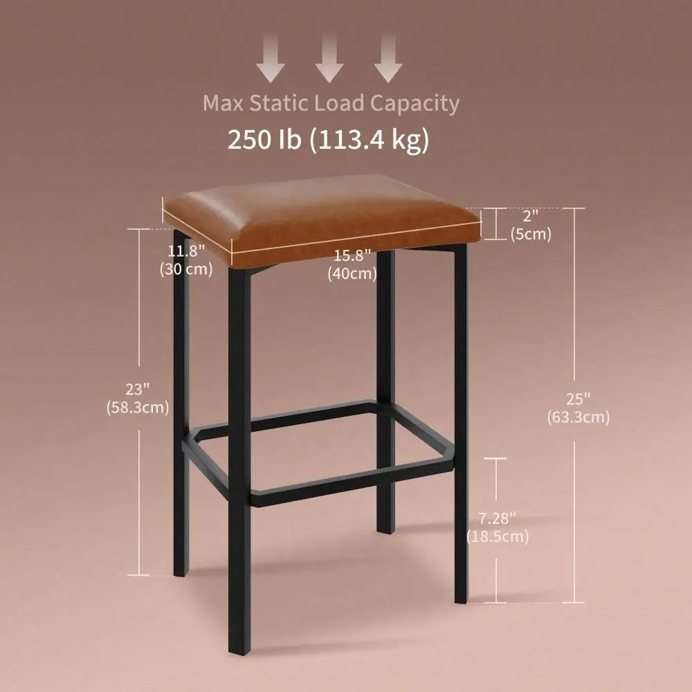 PU Leather Breakfast Bar Stools