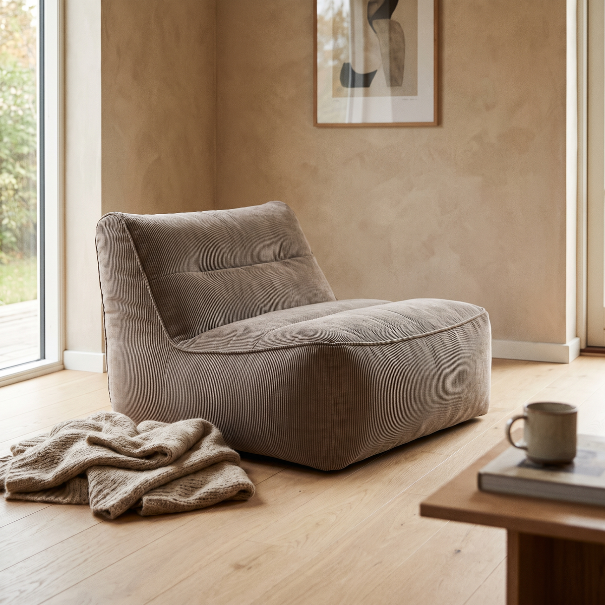 Corduroy bean bag lazy sofa chair