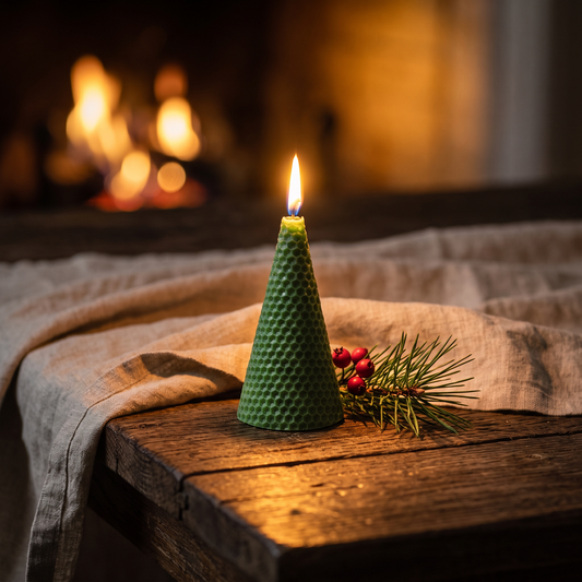 Christmas tree shaped scented candle