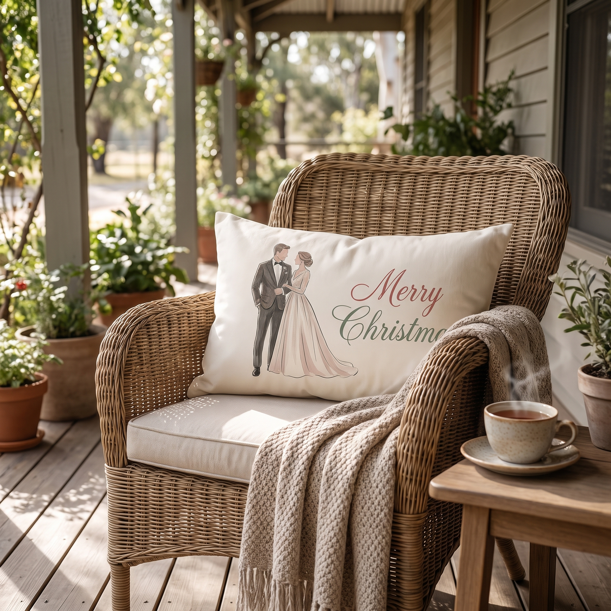 Merry Christmas Cushion Cover lifestyle