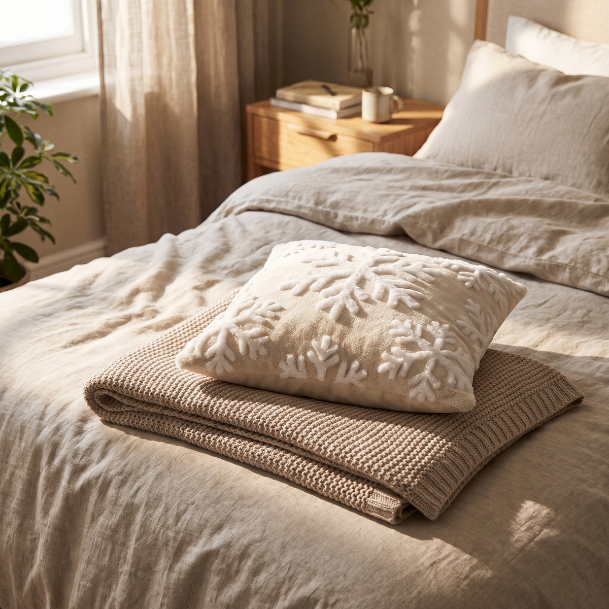Fluffy Winter Cushion Cover lifestyle