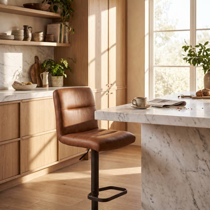 PU Leather Counter Stools Set of 2 lifestyle