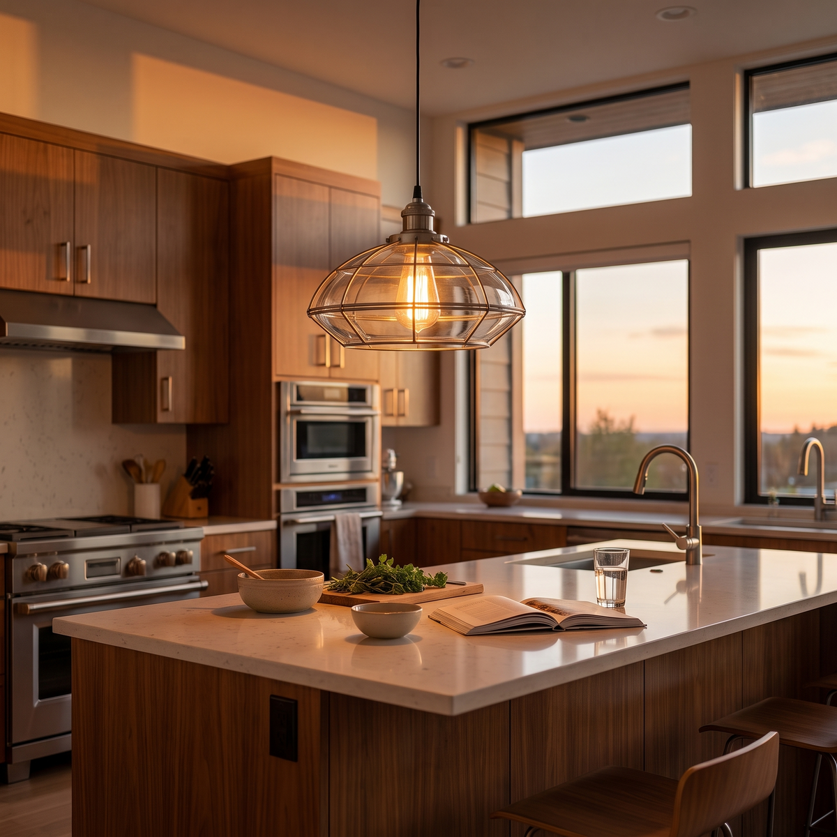 Industrial Glass Pendant Light lifestyle