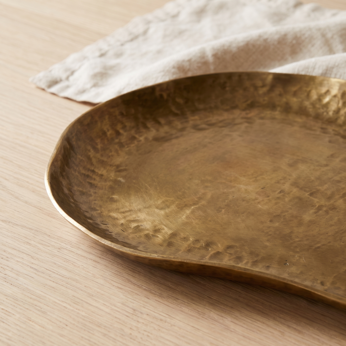 Gold Toned Snack Serving Tray lifestyle