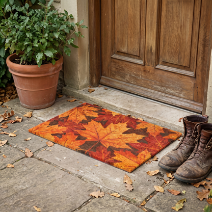 Autumn Maple Leaf Doormat lifestyle