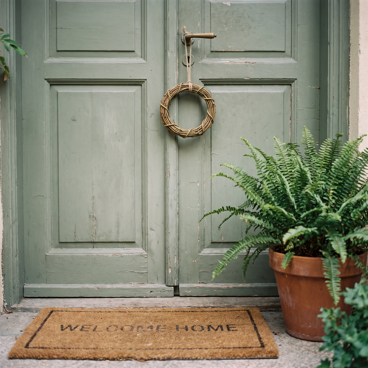 Mini Christmas Vine Wreath lifestyle