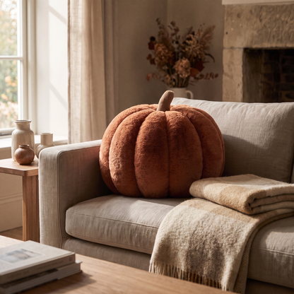 3D Fluffy Pumpkin Cushion Cover lifestyle