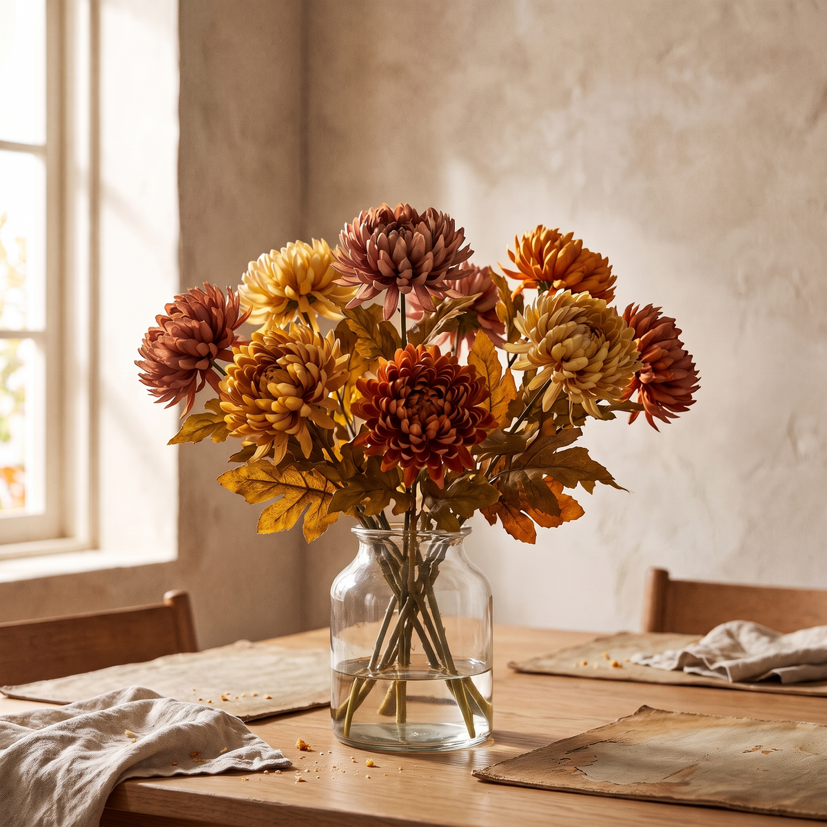 Faux Kiku Flower Stems 20 Inch lifestyle