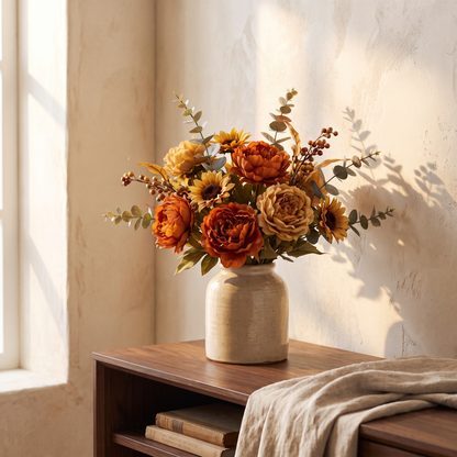 Faux Autumn Flower Bouquet lifestyle