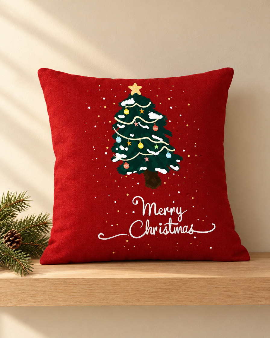 Elegant Rectangle Christmas Pillowcase studio still