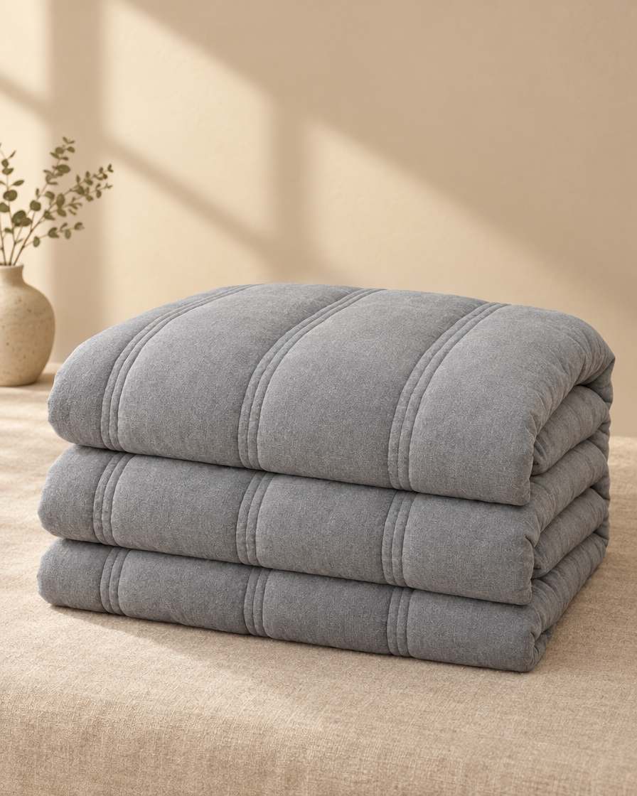 Lamb Cashmere Weighted Blanket folded studio still