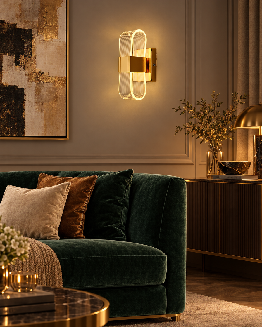 Nordic Background LED Wall Lamp in a living room