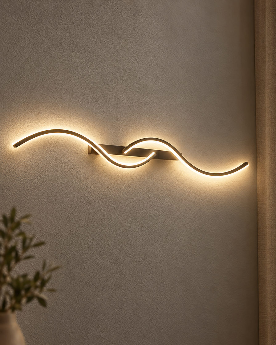 LED Wall Sconce Luster Lamp close-up glow