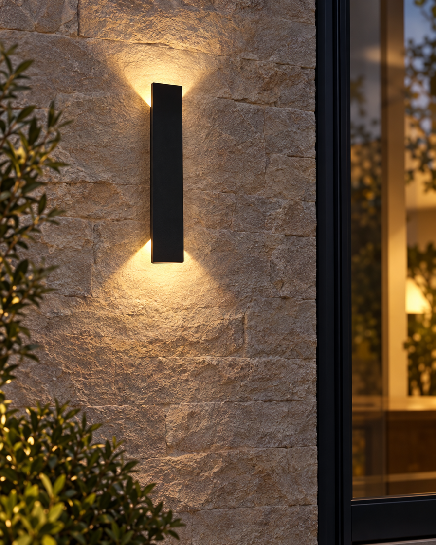 18W Waterproof Outdoor Wall Lamp close-up glow