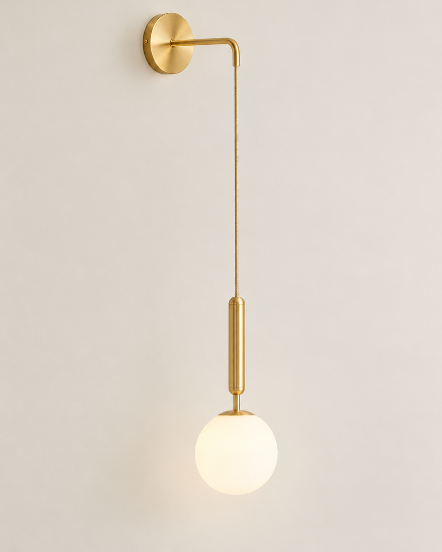 Nordic Luxury Glass Wall Sconce studio shot