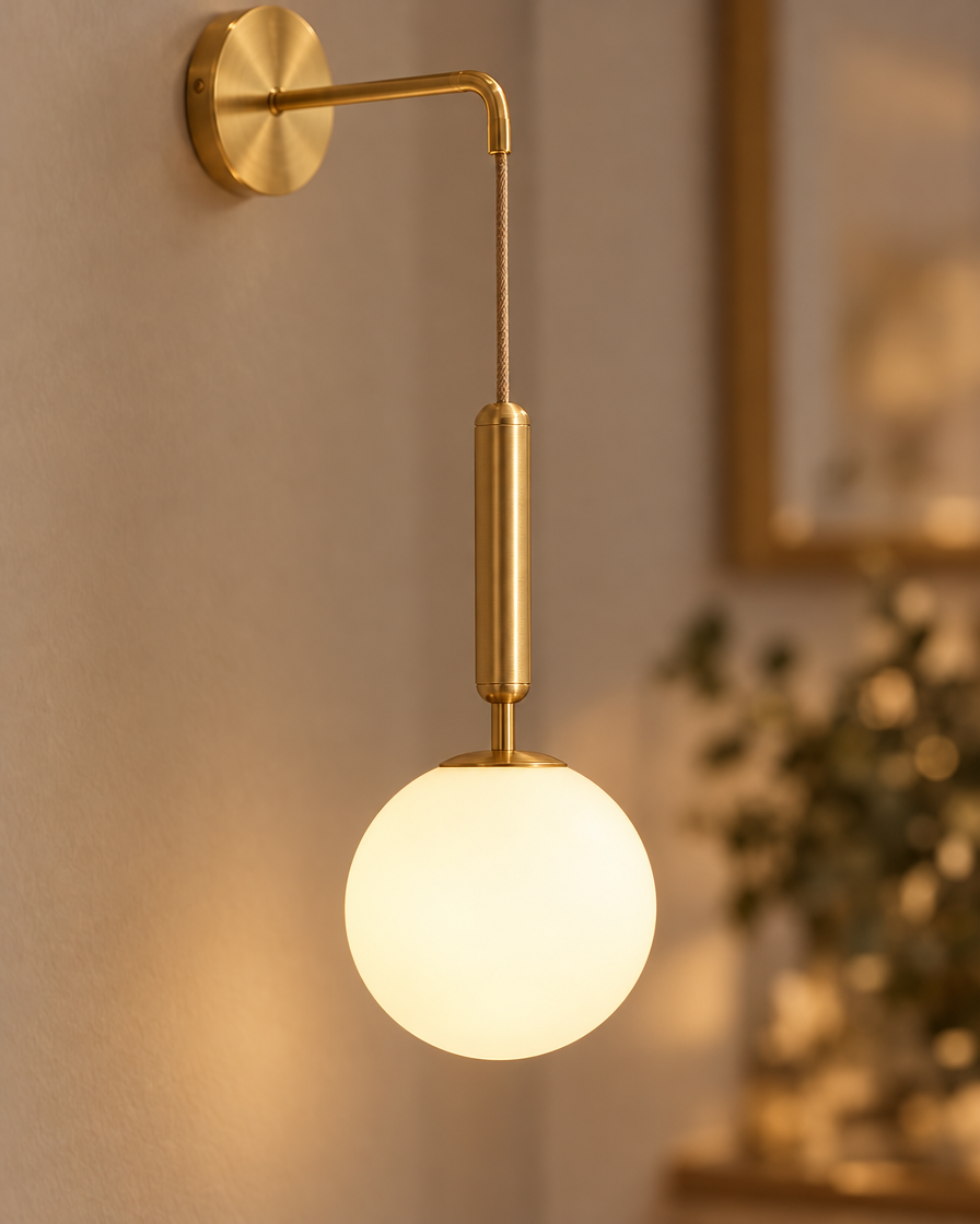 Nordic Luxury Glass Wall Sconce close-up