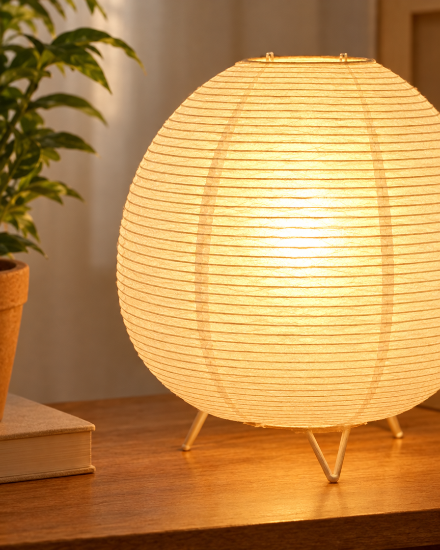 Nordic Lantern Reading Lamp close-up glow