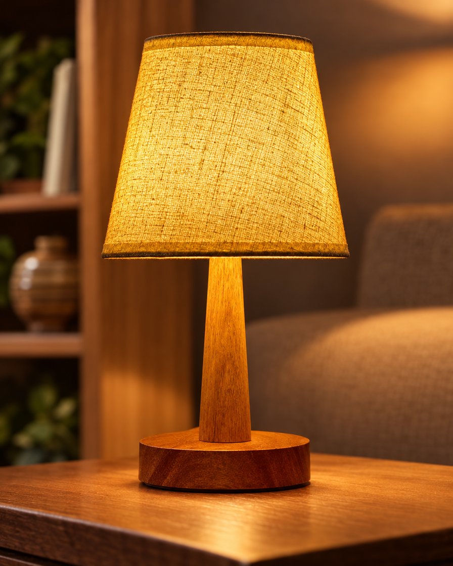 Retro Japanese Bedside Lamp close-up