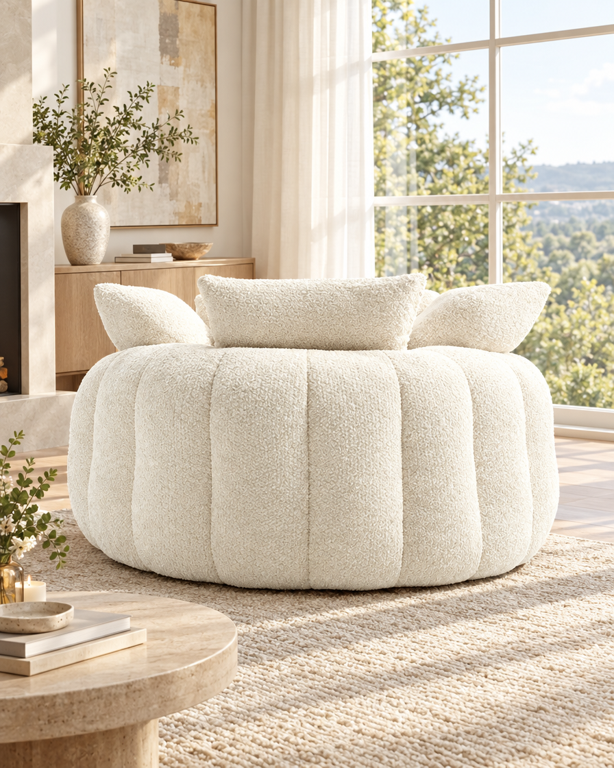 Deep Seat Cloud Chaise Sofa in a living room