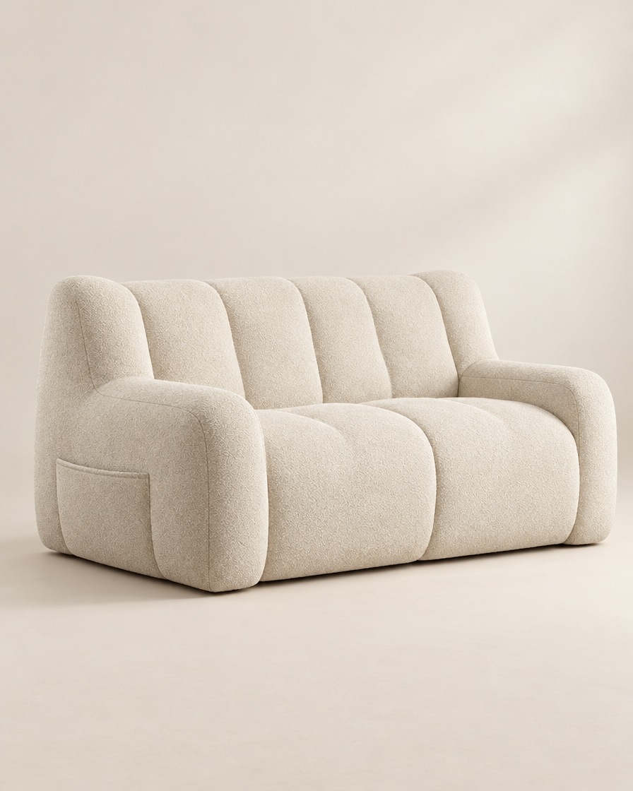 Fabric Bean Bag Recliner Sofa studio shot