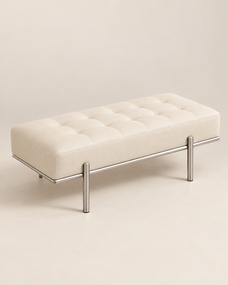 Stainless Steel Shoe Bench studio shot