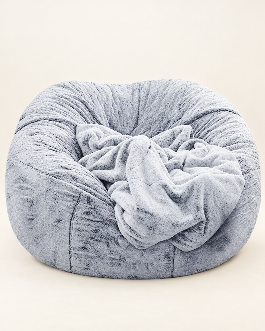 Giant Faux Fur Bean Bag studio shot